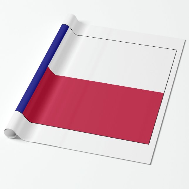Texas Lone Star Flag Wrapping Paper (Unrolled)
