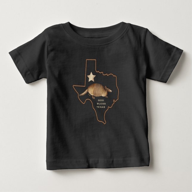 Texas Lone Star State Armadillo Memorabilia Baby T-Shirt (Front)