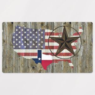 Texas Lone Star State Flag Map