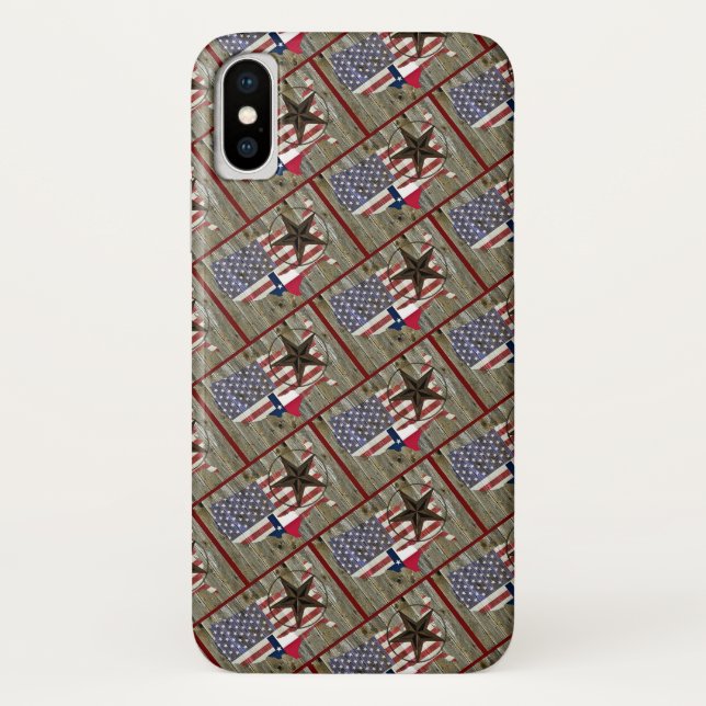 Texas Lone Star State Flag Map Case-Mate iPhone Case (Back)
