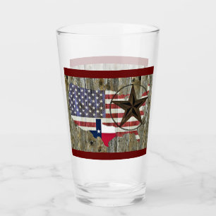 Texas Lone Star State Flag Map Glass
