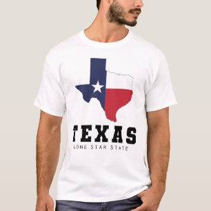 Texas, Lone Star State, Flag Map Men's White T-Shirt