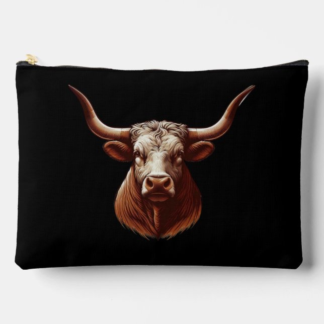 Texas Longhorn Accessory Pouch (Front)