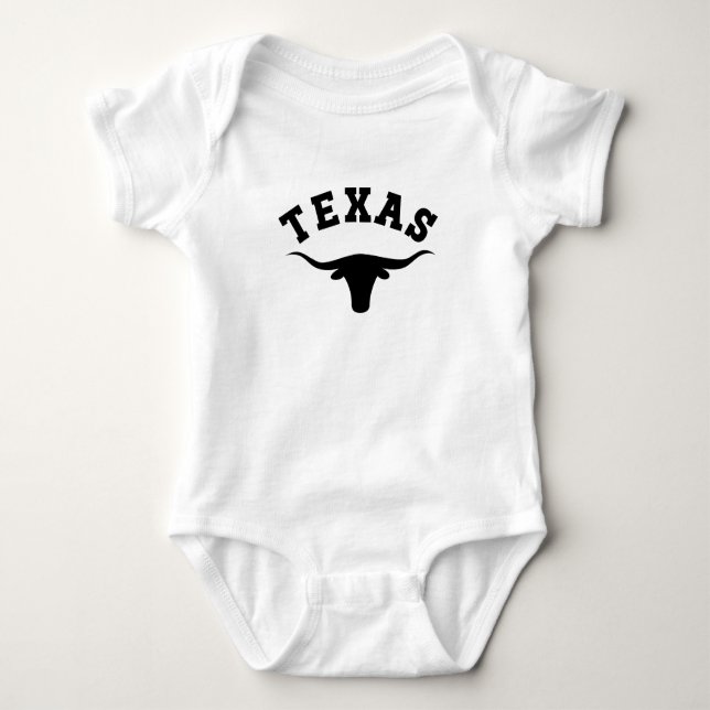 Texas Longhorn Austin Dallas  Baby Bodysuit (Front)