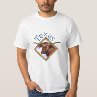 Texas Longhorn Cattle Cow Bull Design T-Shirt