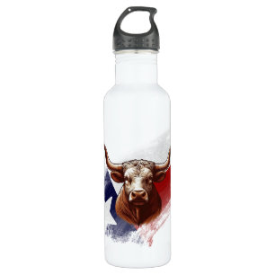 Texas longhorn cow 710 ml water bottle