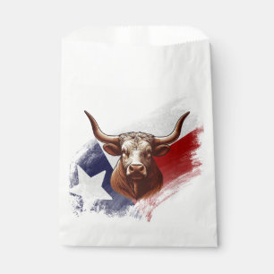 Texas longhorn cow favour bags