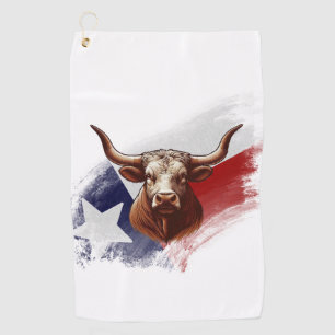 Texas longhorn cow golf towel