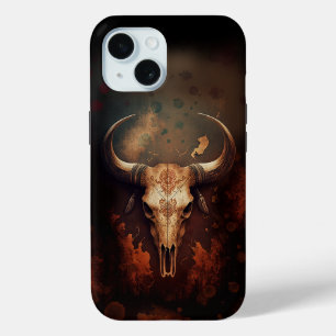 Texas Longhorn Cow Skull Rustic iPhone 15 Case