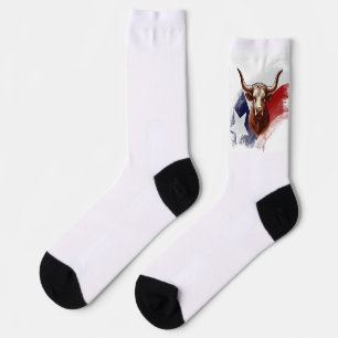 Texas longhorn cow socks