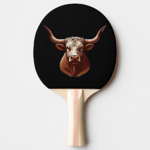 Texas Longhorn Ping Pong Paddle
