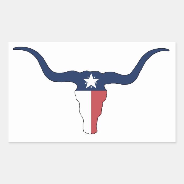 Texas Longhorn Rectangular Sticker (Front)