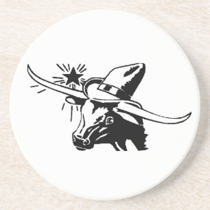 Texas Longhorn Sandstone Coaster