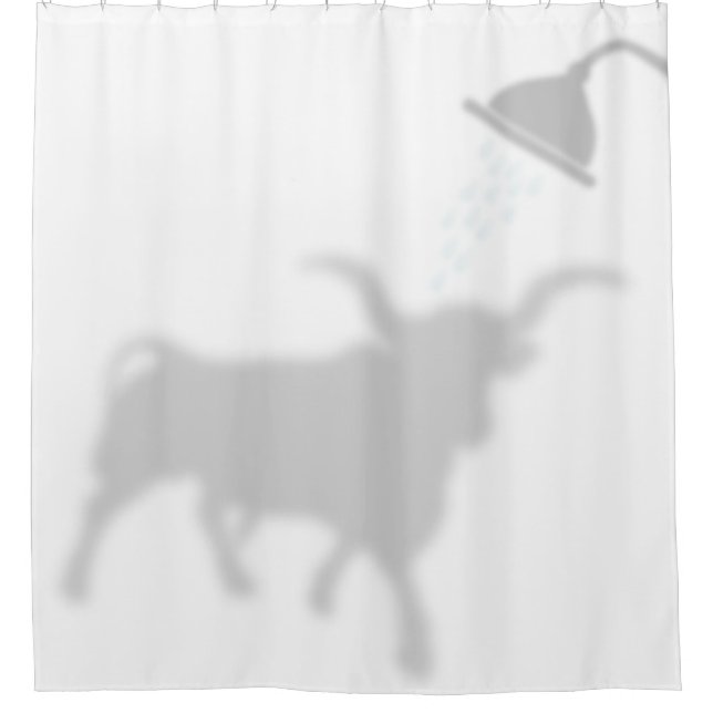 Texas Longhorn Shadow Silhouette Shadow Buddies2 Shower Curtain (Front)