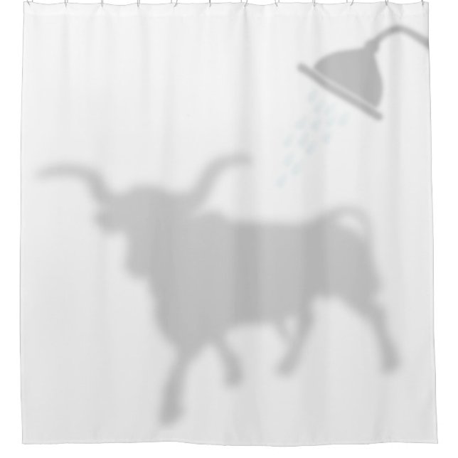 Texas Longhorn Shadow Silhouette Shadow Buddies3 Shower Curtain (Front)