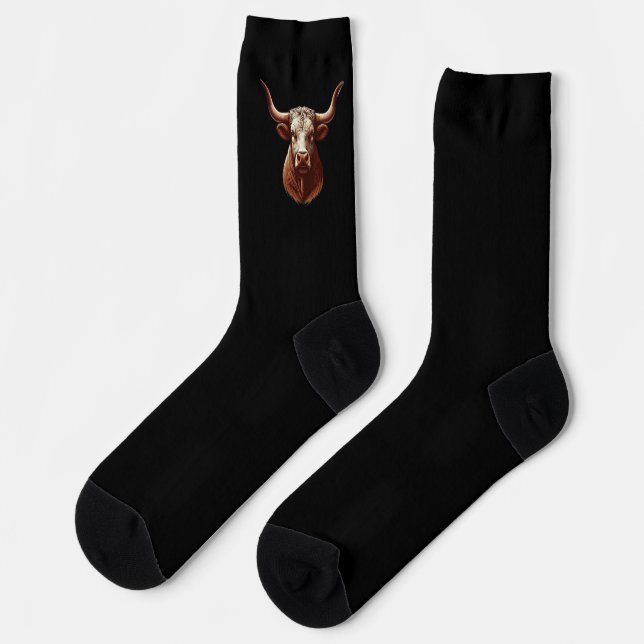 Texas Longhorn Socks (Left)