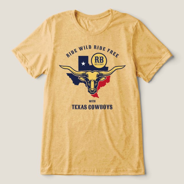 Texas Longhorn Tri-Blend Shirt (Design Front)