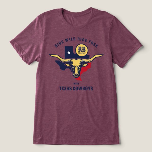 Texas Longhorn Tri-Blend Shirt (Design Front)
