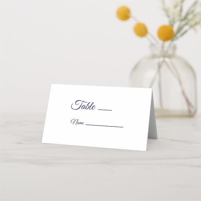 Texas Longhorn Wedding Folded Place Card (Back)