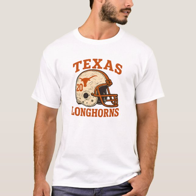 Texas Longhorns Football Helmet Graphic T-Shirt (Front)
