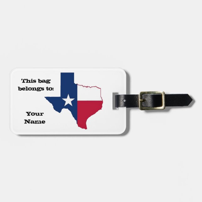 Texas Luggage Tag (Front Horizontal)