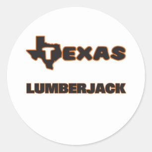Texas Lumberjack Classic Round Sticker