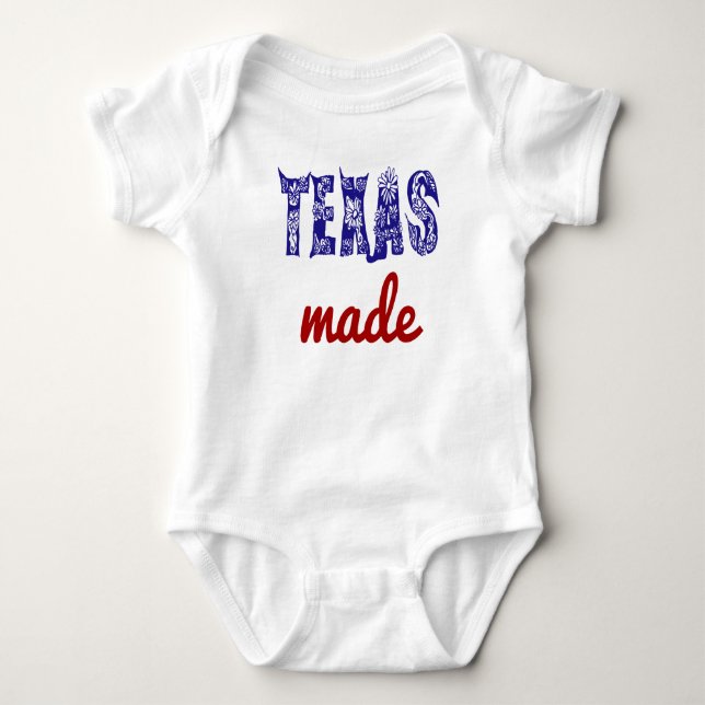 Texas Made Baby One Piece Bodysuit (Front)