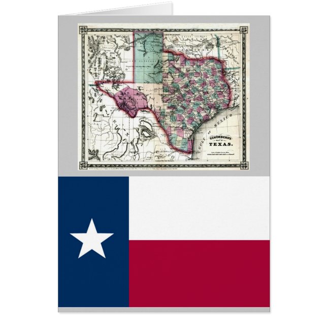 Texas Map and State Flag (Front)