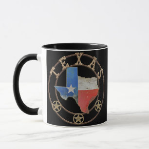 Texas Map Barn Art Mug