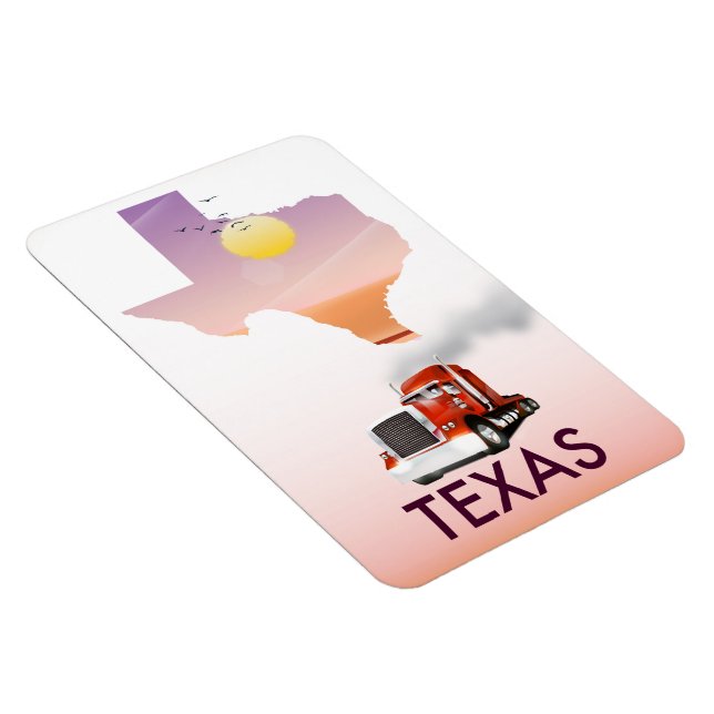 Texas Map Big Rig Magnet (Right Side)