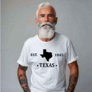Texas map black the lone star state T-Shirt