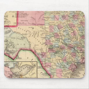 Texas Map by Mitchell Mouse Pad