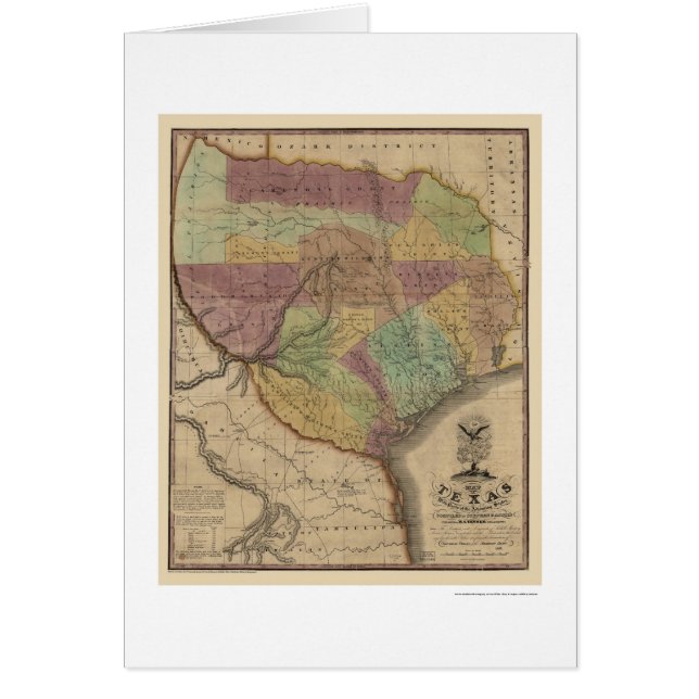 Texas Map By Stephen Austin 1837 (Front)