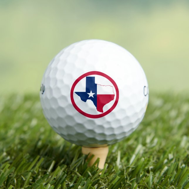 Texas map flag golf balls (Insitu Tee)