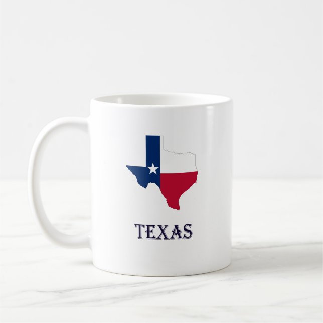 Texas Map & Flag Mug (Left)