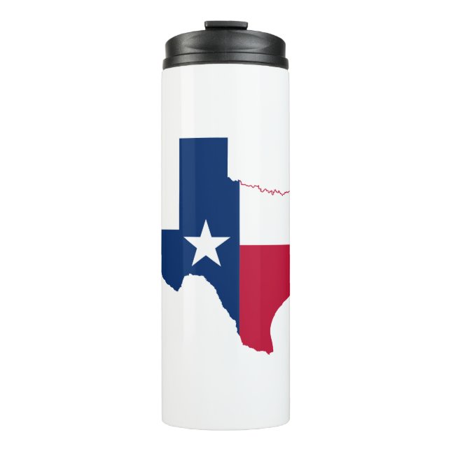 Texas map flag thermal tumbler (Front)