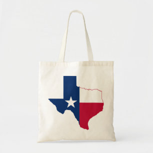 Texas map flag tote bag