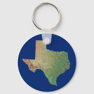 Texas Map Keychain