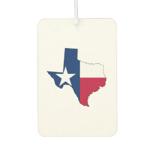 Texas Map Outline and Flag Car Air Freshener