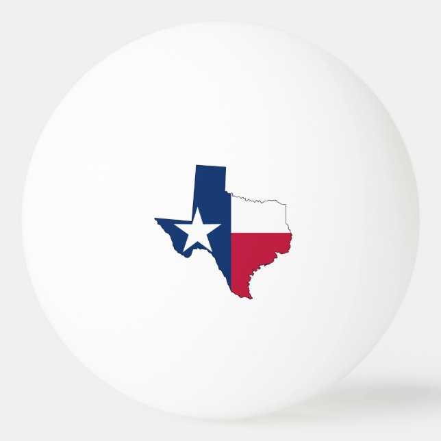 Texas Map Outline and Flag Ping Pong Ball (Front)