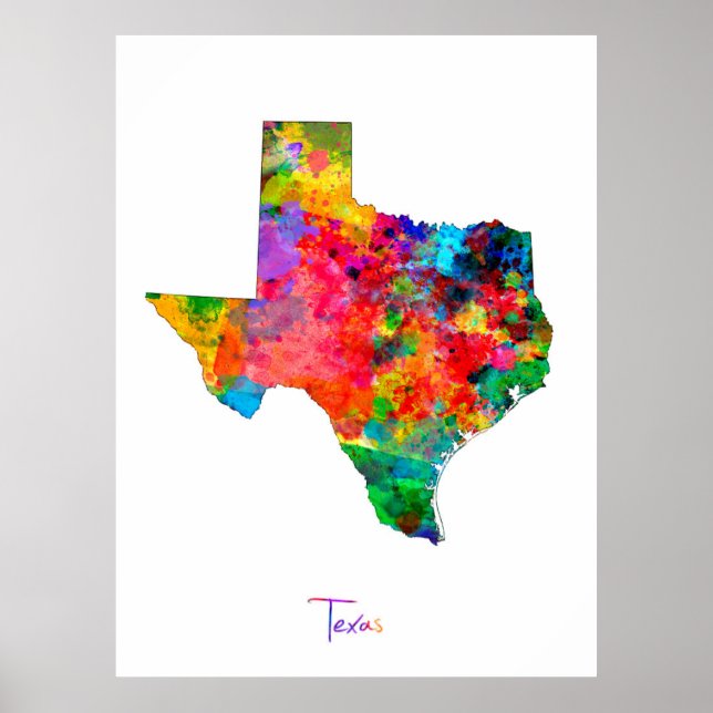 Texas Map Poster (Front)