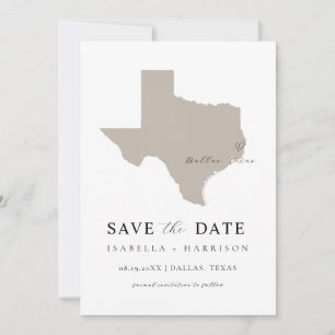 Texas Map Save the Date Template
