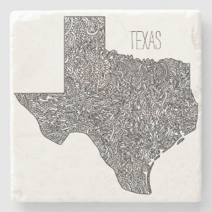 Texas Map Stone Coaster