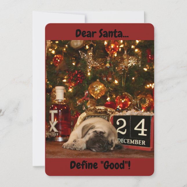 Texas Mastiff puppy christmas card (Front)