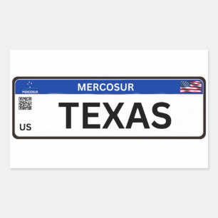 Texas Mercosur Rectangular Sticker
