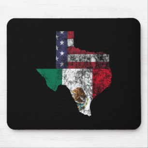 Texas Mexico American Flag Cinco De Mayo Mexican T Mouse Pad
