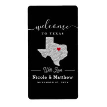 Texas Minimalist Texan Map Wedding Welcome