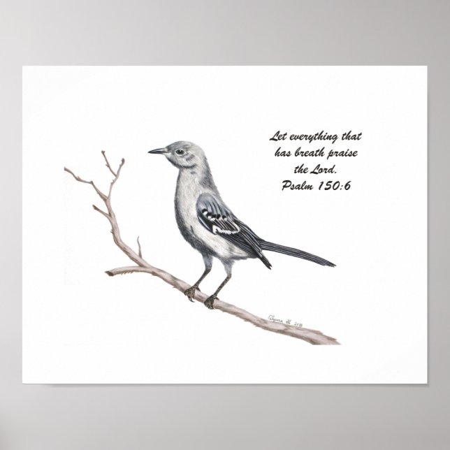 Texas Mockingbird Print (Front)