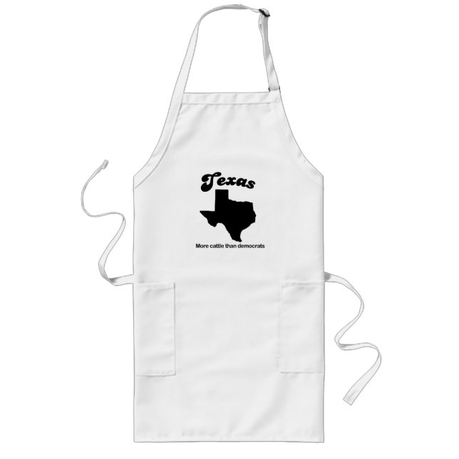 Texas - More cattle than democrats Long Apron (Front)