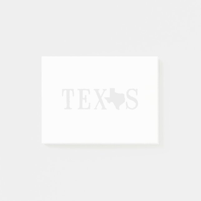 Texas Name with State Shaped Letter Post-it Notes (Front)